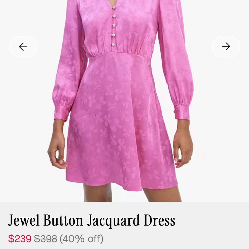 Kateā Spade jewel Button Jacquard Dress size 10 - Picture 5 of 10